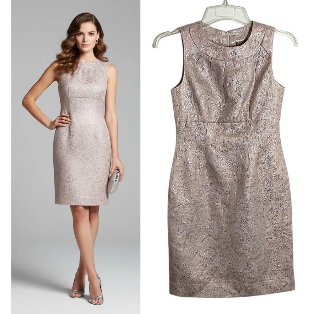 Taylor Gold Sleeveless empire waist A-line dress, sz 2P